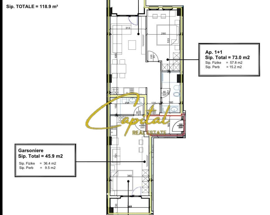 Shitet apartament 2+1 rruga dritan hoxha 185.000 euro