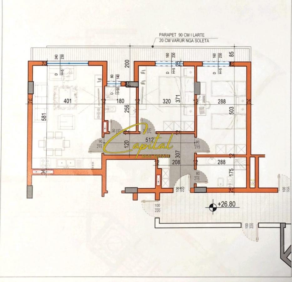 Shitet apartament 2+1+2 astir 132.000 euro