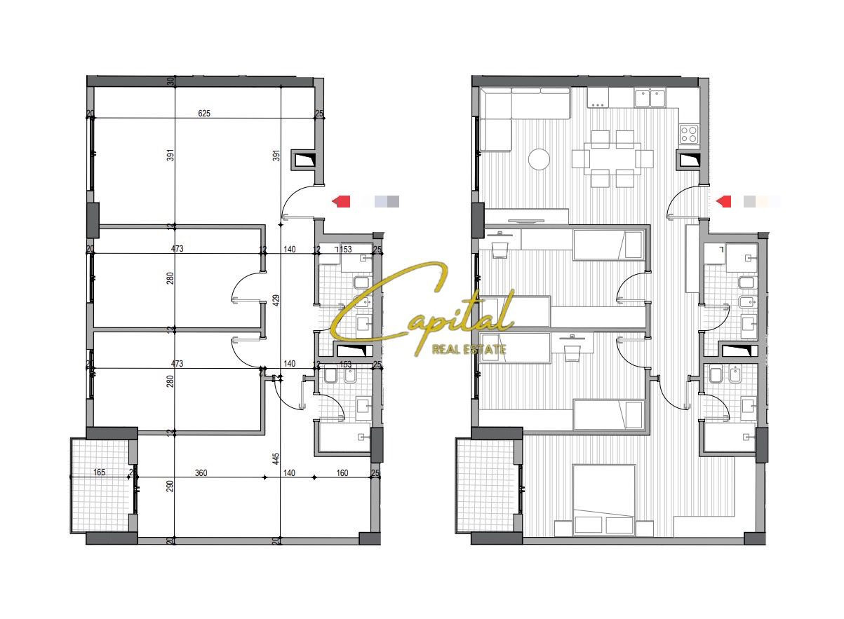 Shitet apartament 3+1+2 rruga 5 maji 169.400 euro