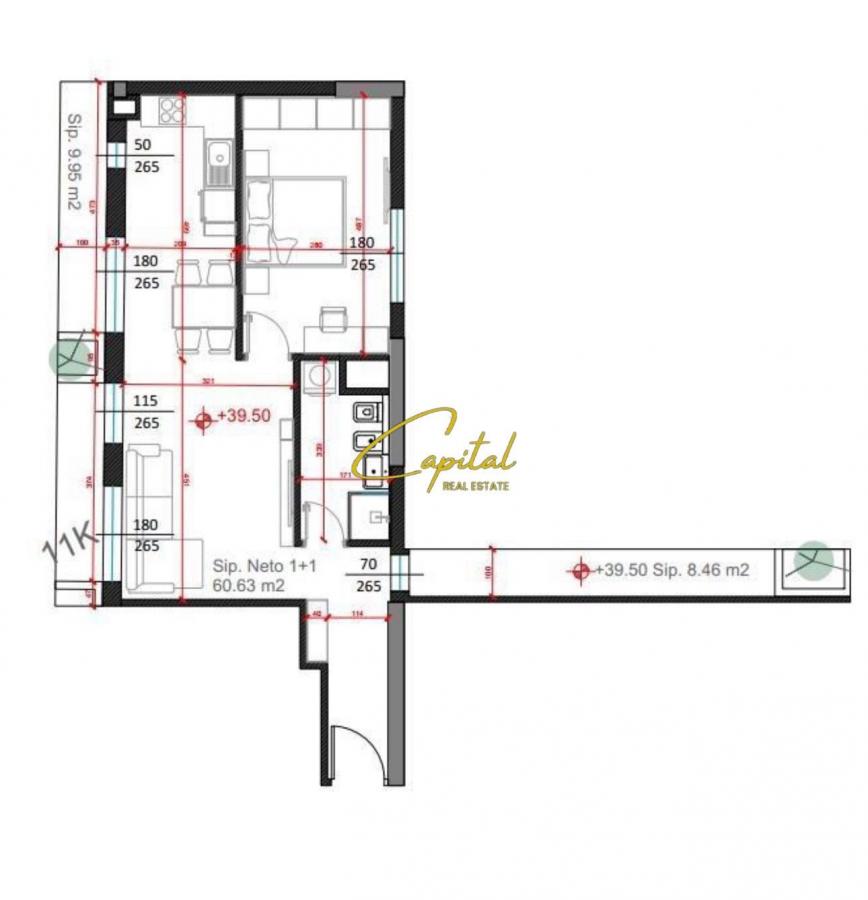 Shitet apartament 1+1 ish fusha aviacionit 135.000 euro