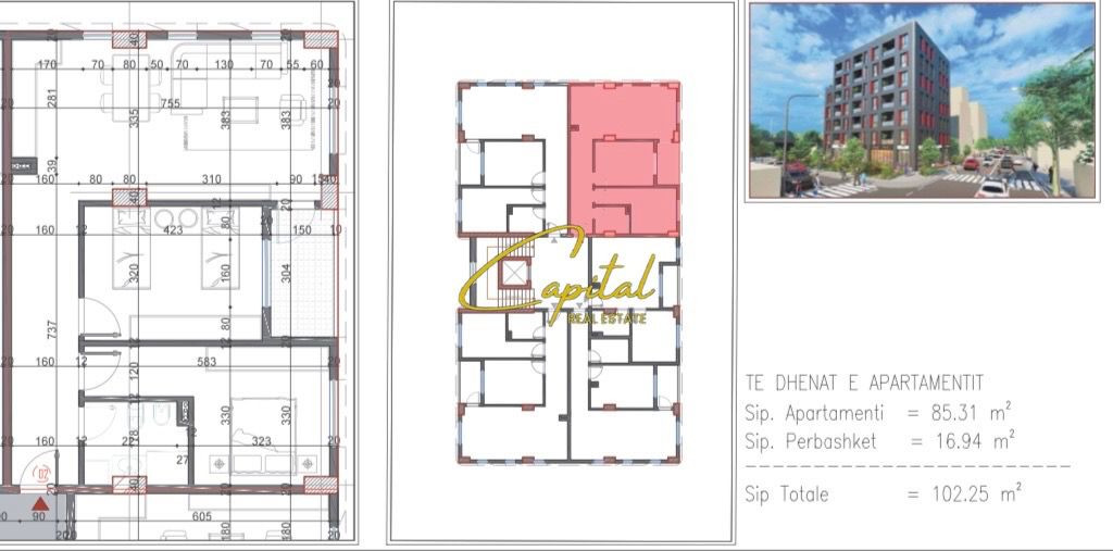 Shitet apartament 2+1 paskuqan 153.000 euro