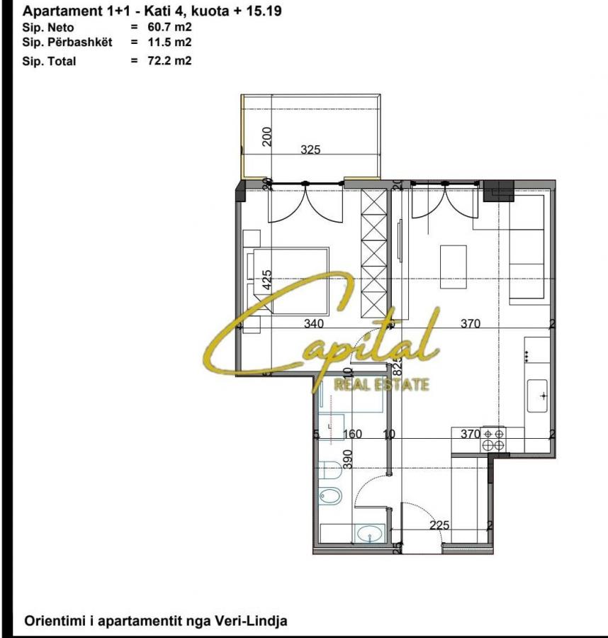 Shitet apartament 1+1 paskuqan 83.000 euro