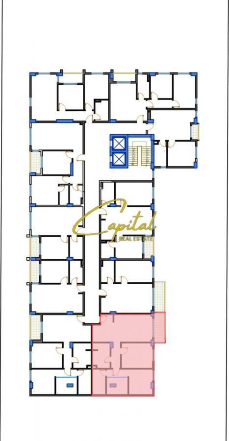 Shitet apartament 2+1 paskuqan 119.600 euro