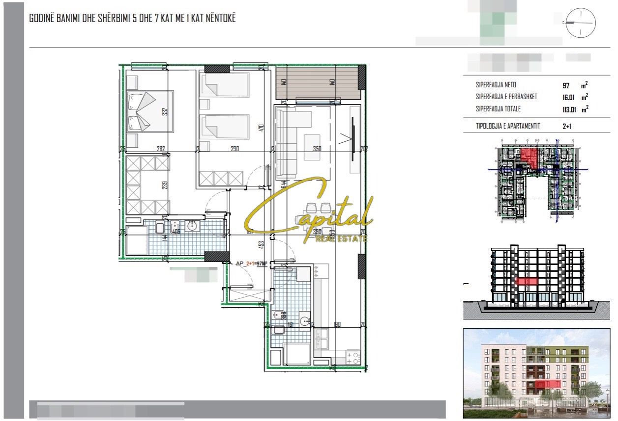Shitet apartament 2+1 paskuqan 136.000 euro