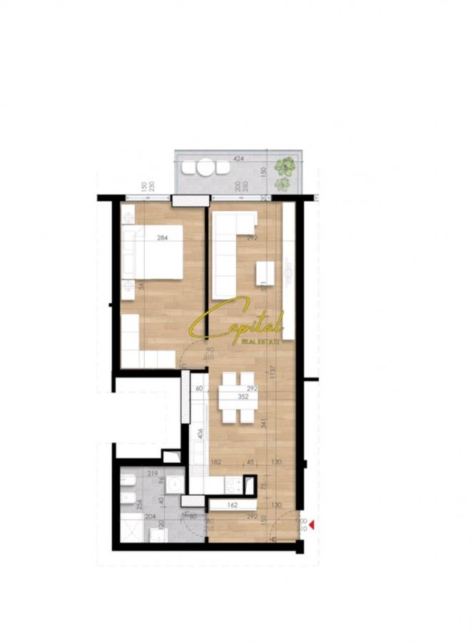Shitet apartament 1+1 ish fusha aviacionit 128.000 euro