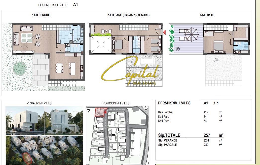 Shitet vile private 257 m2 liqeni i farkes 510.000 euro