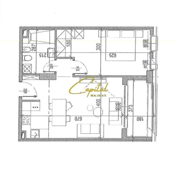 Shitet apartament 1+1 ish parku 144.000 euro