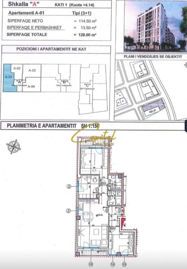 Ambient biznesi me qira 128 m2 bulevardi i ri 80.000 leke