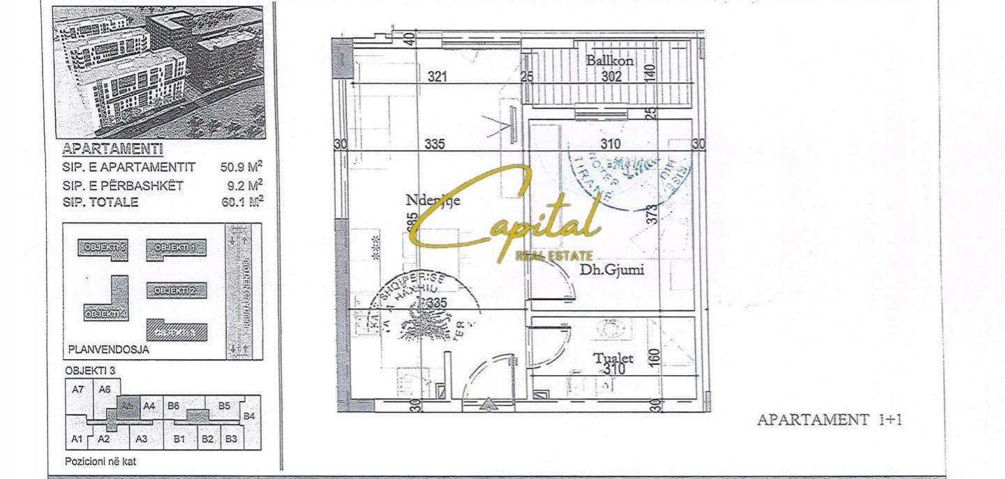 Shitet apartament 1+1 tirana new entry 2 110.000 euro
