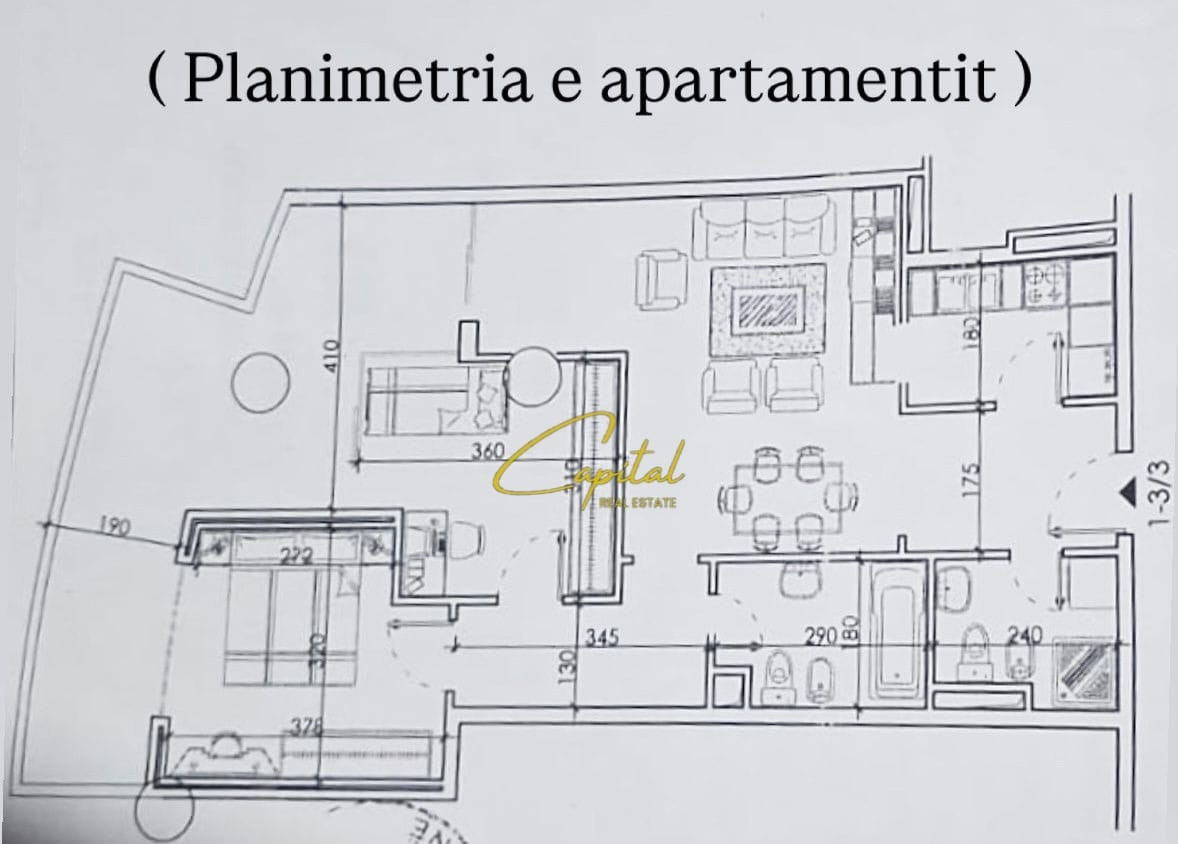 Shitet apartament 2+1+2 fresku 130.000 euro