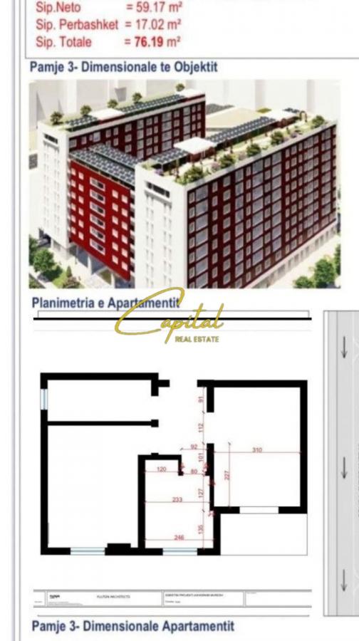 Shitet apartament 2+1 rruga e kavajes 165.000 euro