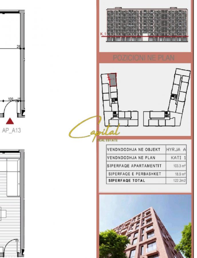 Shitet apartament 3+1 rruga 5 maji 189.000 euro