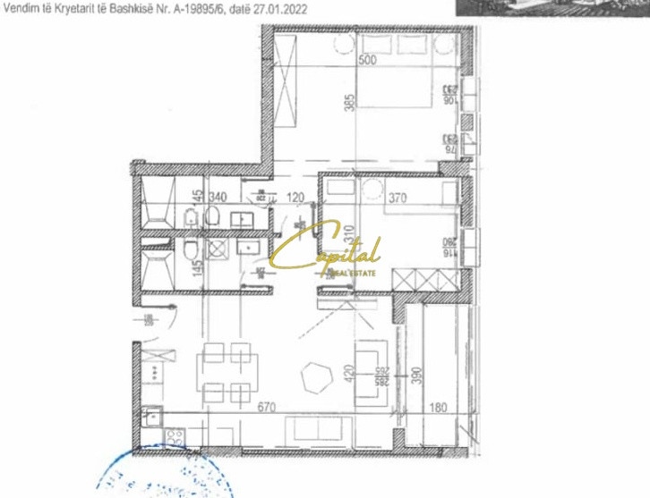Apartament me qira 2+1+2 ish parku 222.000 euro