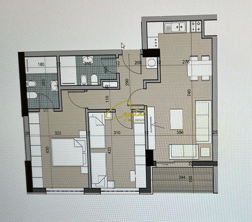 Shitet apartament 2+1+2 univers city 129.000 euro