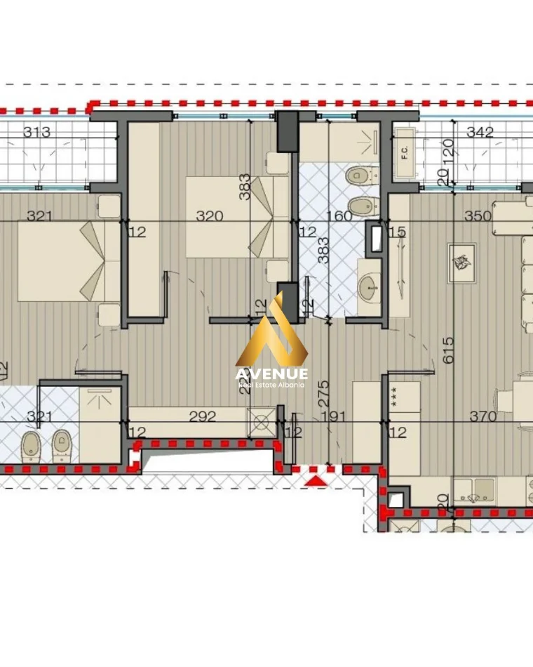 Apartament 2+1+2 tualete + 2 ballkone  per shitje bulevardi i ri, rezidence, tirane