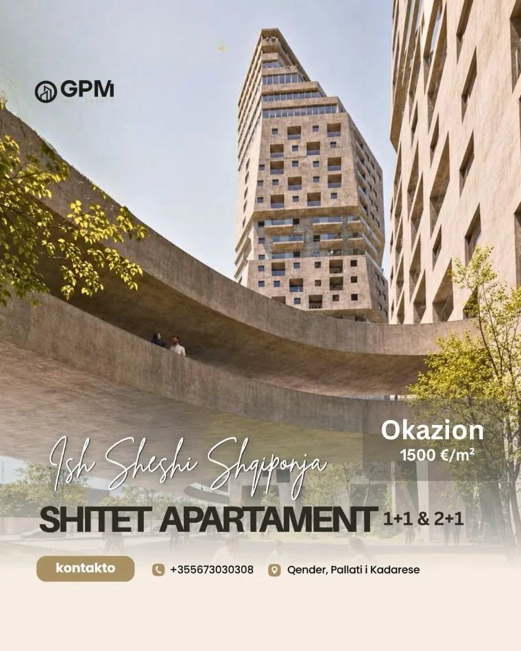 Apartament 2+1 | 107.20 m2. 📍 Ish Sheshi Shqiponja, Tirane.