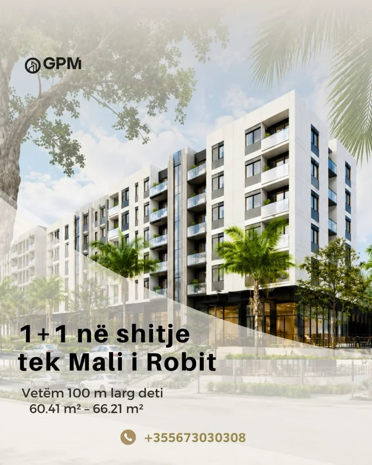 Apartamente 1+1 ne shitje | Mali i Robit