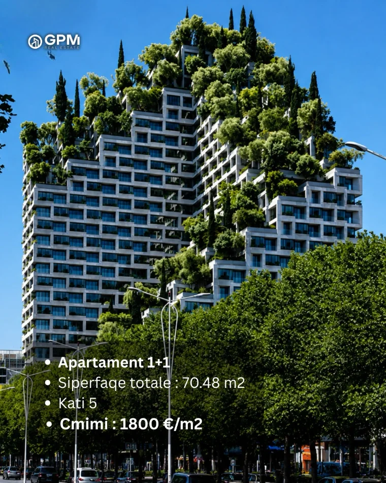 Apartamente 1+1në shitje në një nga rezidencat më inovative dhe multifunksionale në Tiranë, projektuar për ata që kërkojnë më shumë se një shtëpi