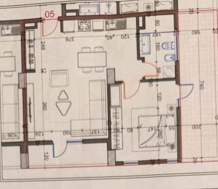 Durres, shes apartament 1+1 Kati 5, 73 m² 73.000 € (Kashar)
