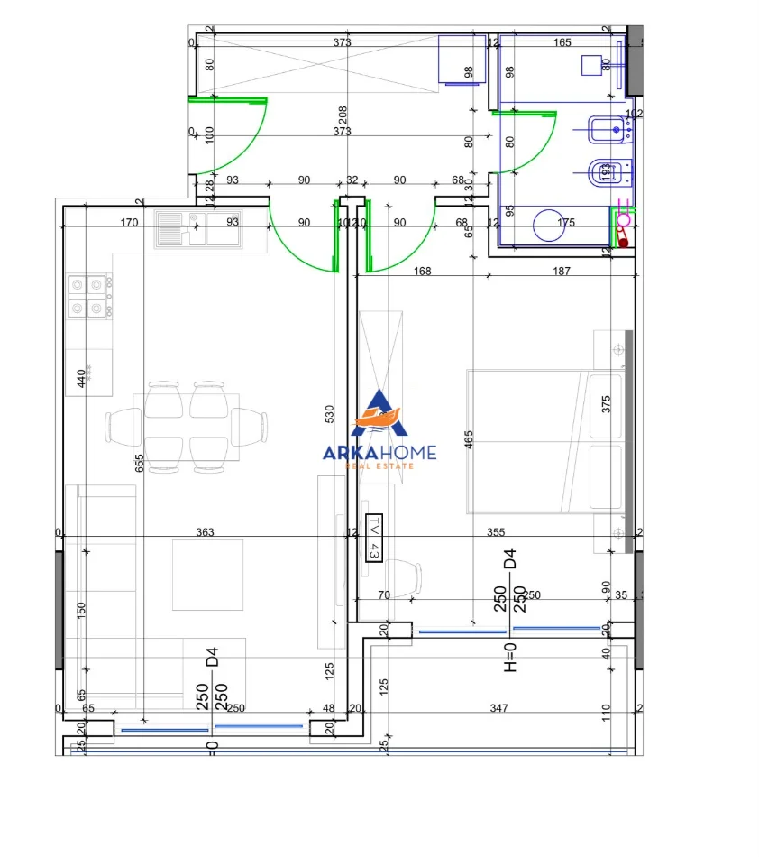 Durres, shitet apartament 1+1+Ballkon Kati 1, 79 m² 87.120 €