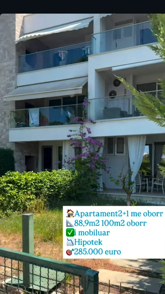 Durres, shitet apartament 2+1+Ballkon Kati 0, 100 m² 285.000 € (Gjiri Lalzit)