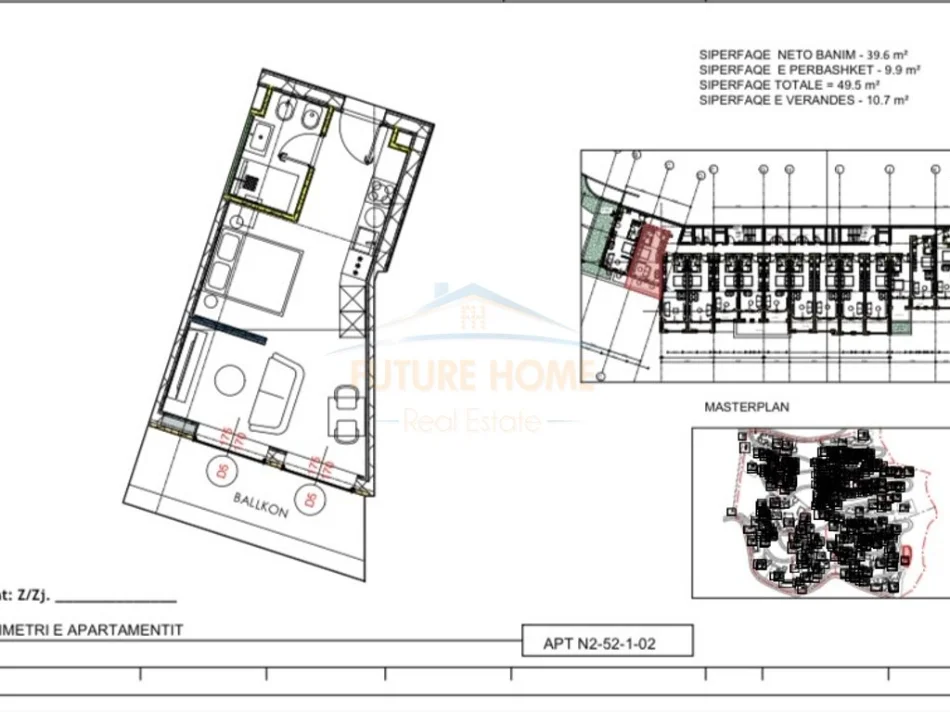 Jale, shitet apartament 1+1 , 49 m² 140.875 € (Jale)