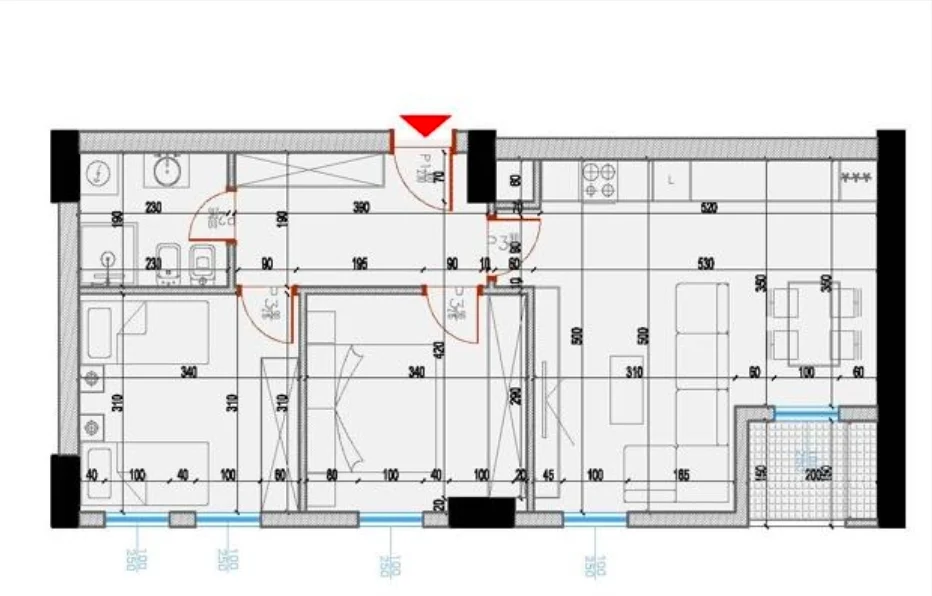 Jepet me qera apartament 2+1 Kati 3, 83 m² 700 €  Kristal Center(Dhimiter Shuteriqi)