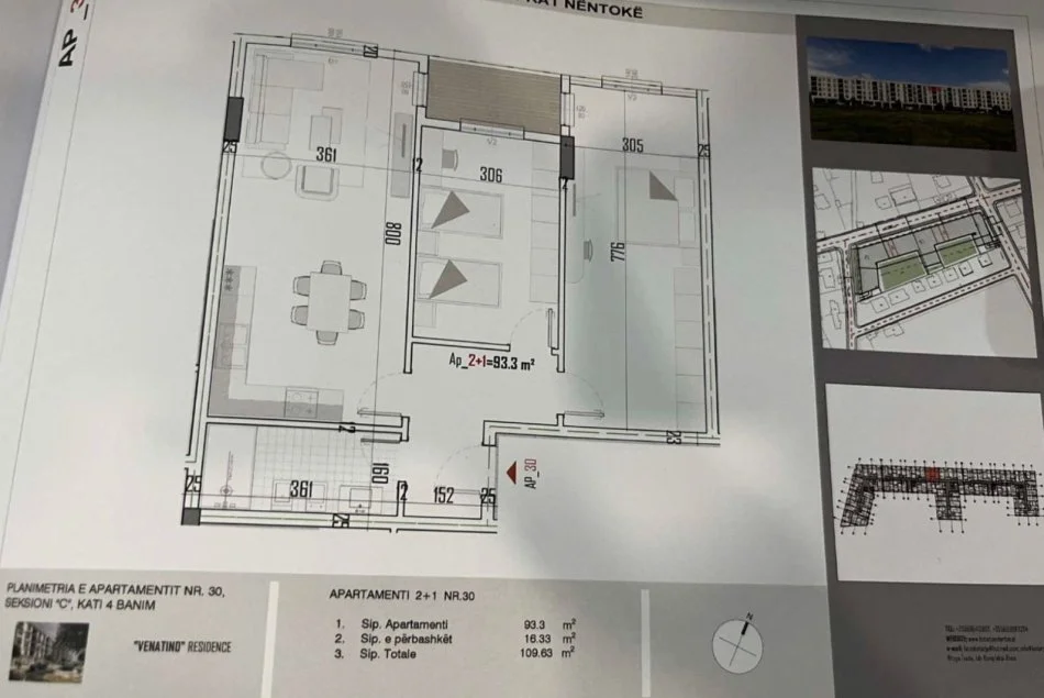 Shitet apartament 2+1 kamez 8,800,000 leke