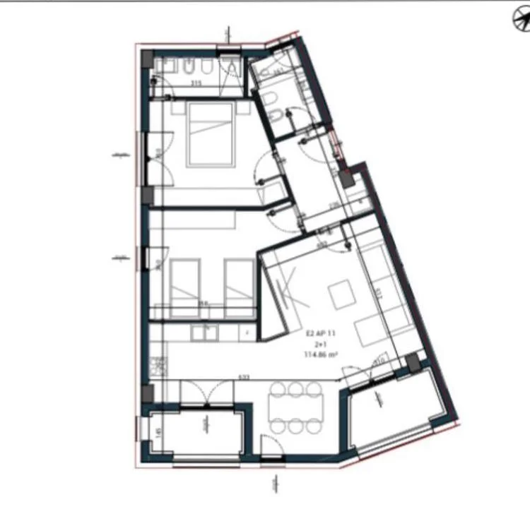 Sarande, shitet apartament 2+1+Aneks+Ballkon Kati 1, 136 m² 297.000 € (sarande)