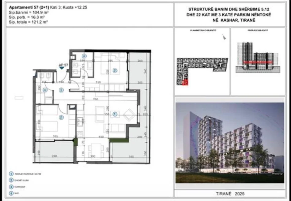 Shiten apartamente te tipologjise 1+1/2+1 📌Astir, mbrapa Casa Italia, MOA Residence- Cmimi 1250 Euro/m2