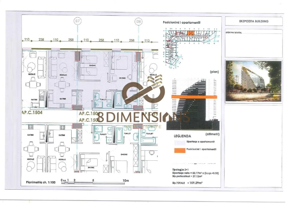 Shitet Apartament 2+1 në Myslym Shyr 