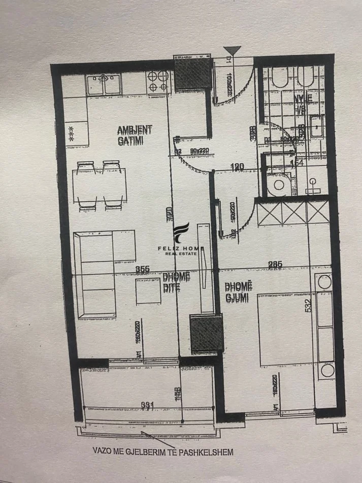 Shqiperi, shitet apartament 1+1+Ballkon Kati 8, 81 m² 125.000 € (ISH FUSHA AVIACIONIT)