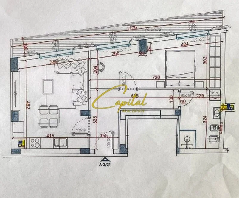 Tirane, apartament 1+1 Kati 5, 50 m² 70.000 € (PASKUQAN)