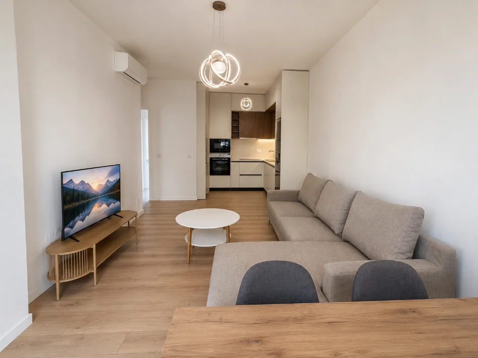 Tirane, jap me qera apartament 2+1+2 tualete+ Ballkon Kati 6, 90 m², 45,000 Lekë