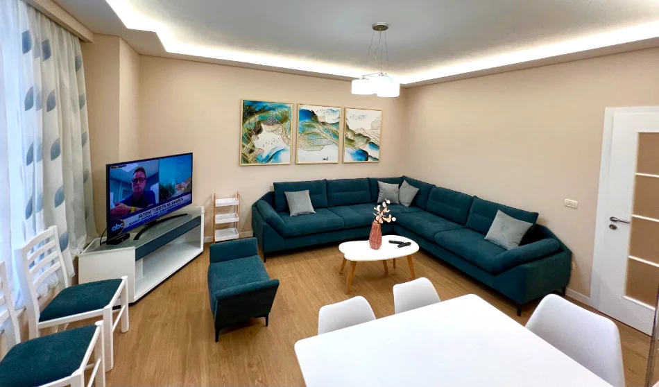 Tirane, jepet me qera Apartament 1+1+Ballkon Kati 5, 70 m² , Mobiluar, Çmimi 60.000 Lekë të Reja, Mbi Shkollën e Baletit, Tiranë.
