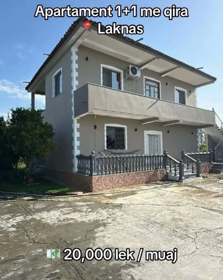 Tirane, jepet me qera apartament 1+1 , 200 € (Laknas)