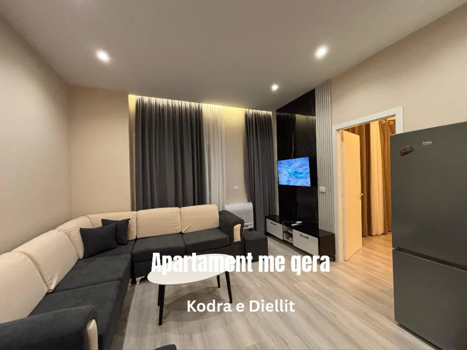 Tirane, jepet me qera apartament 1+1 550€ Kati 0, (Kodra e Diellit)