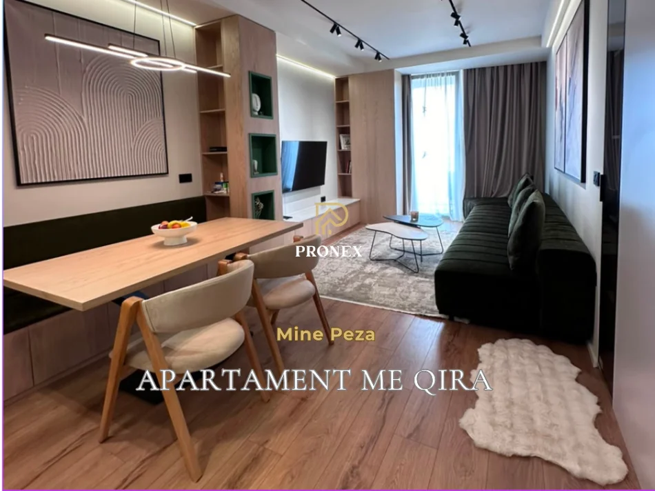 Tirane, jepet me qera apartament 1+1+Ballkon Kati 8, 75 m² 1.000 € (Mine Peza)