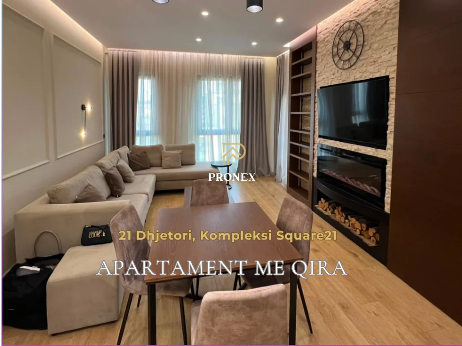 Tirane, jepet me qera apartament 1+1+Ballkon Kati 8, 75 m² 900 € (21 Dhjetori, Kompleksi Square 21)