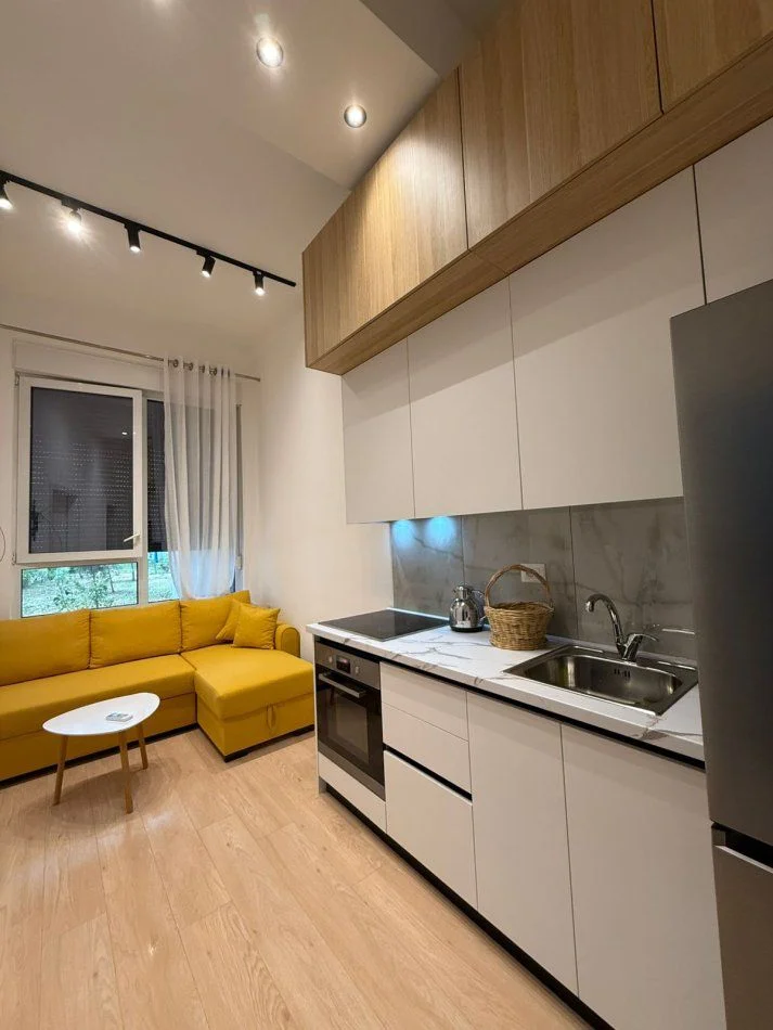 Tirane, jepet me qera apartament 1+1 Kati 1, 45 m² 500 € (kompleksi magnet)