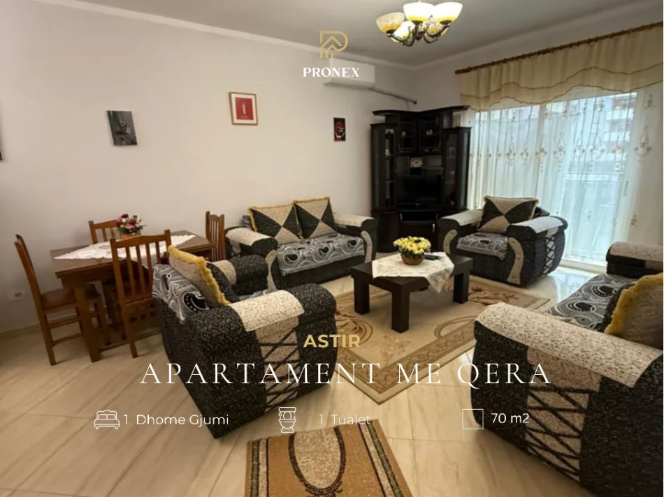Tirane, jepet me qera apartament 1+1 Kati 4, 70 m² 400 € (Astir)