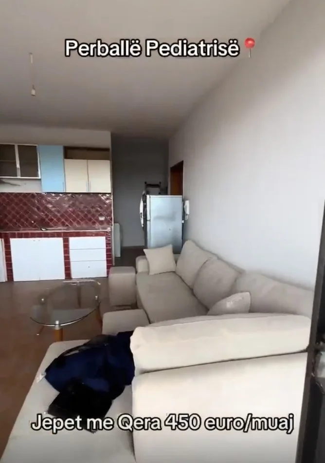 Tirane, jepet me qera apartament 1+1 Kati 4, 70 m² 450 € (Pediatria)