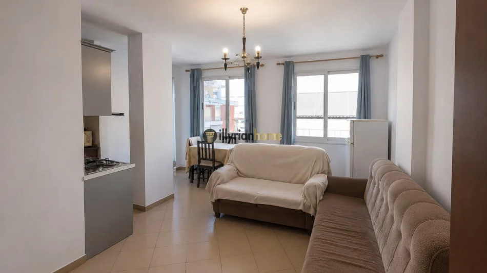 Tirane, jepet me qera apartament 1+1 Kati 5, 60 m² 400 € (Pallatet Cabej)