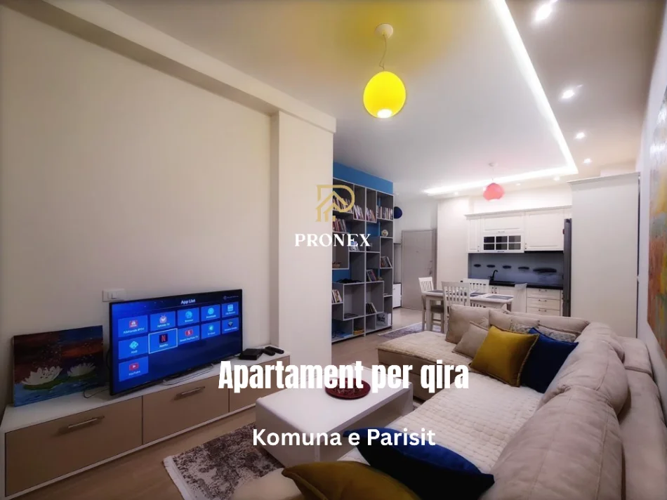 Tirane, jepet me qera apartament 1+1 Kati 7, 60 m² 700 € (Komuna e Parisit)
