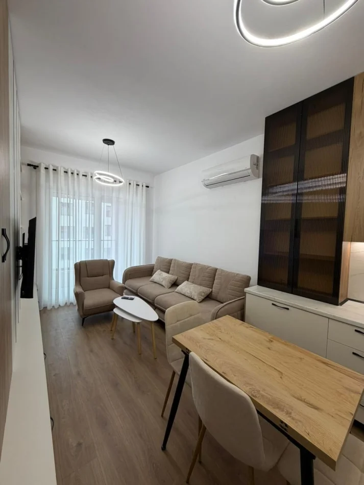 Tirane, jepet me qera apartament 1+1 Kati 9, 60 m² 450 € (Ali Demi Kadiu)