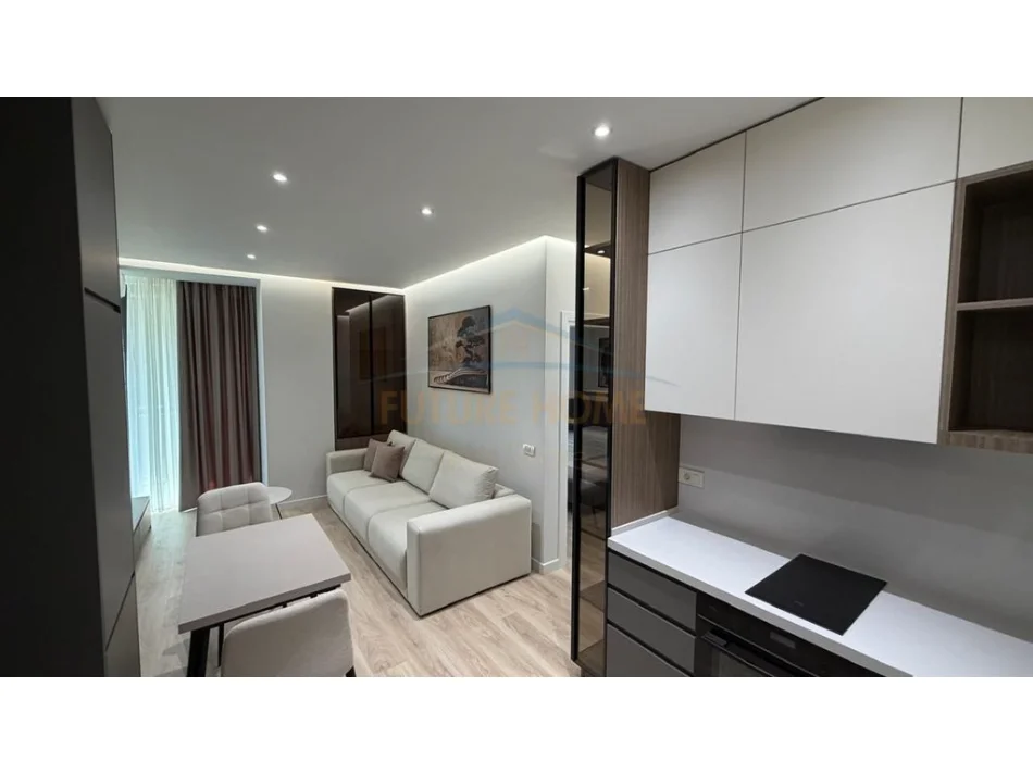 Tirane, jepet me qera apartament 1+1+Post Parkimi+Ballkon Kati 1, 65 m² 900 € (Golden Tower Residence, Rruga Mine Peza)