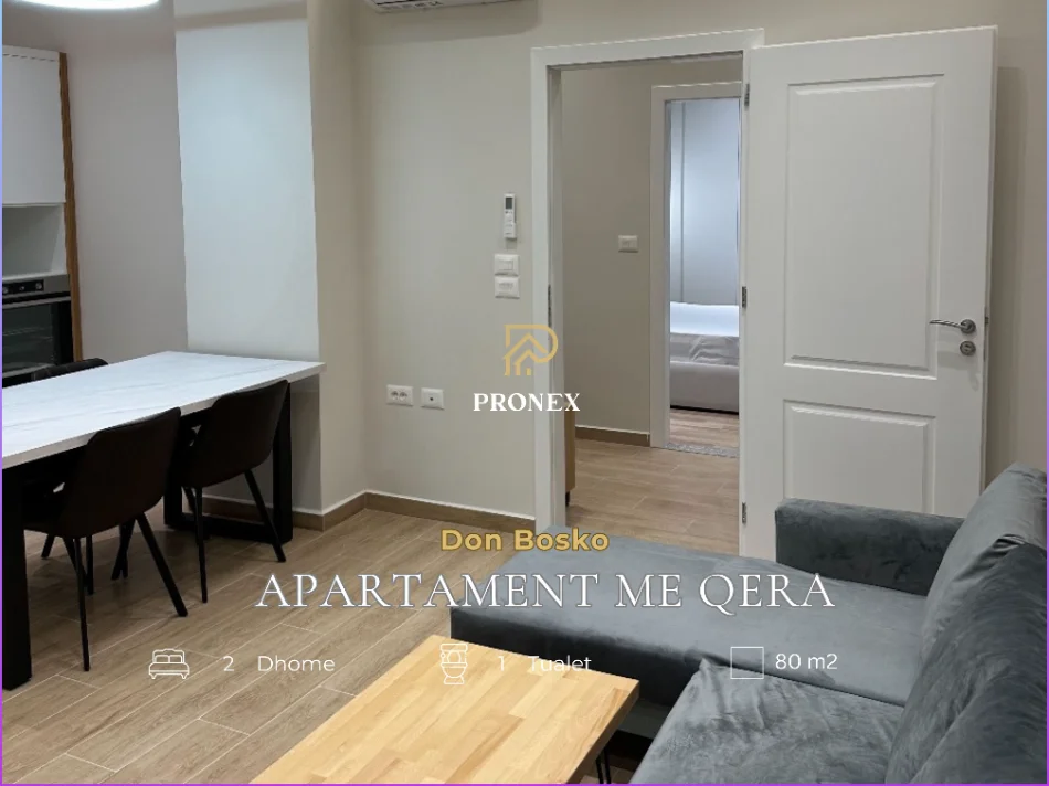 Tirane, jepet me qera apartament 2+1+Ballkon Kati 1, 90 m² 600 € (Rruga Don Bosko)