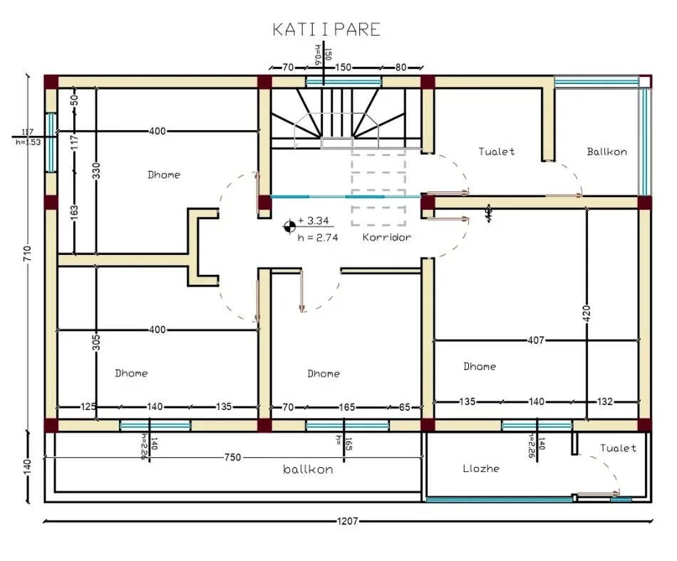 Tirane, jepet me qera apartament 5+1 Kati 1, 185 m² 800 € (Kombinat)