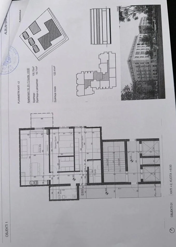 Tirane, shes 2+1 Kati 3, 122 m². 1600€