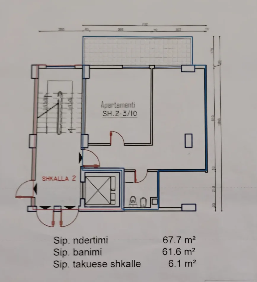 Tirane, shes apartament 1+1+Ballkon Kati 3, 68 m² 130.000 €
